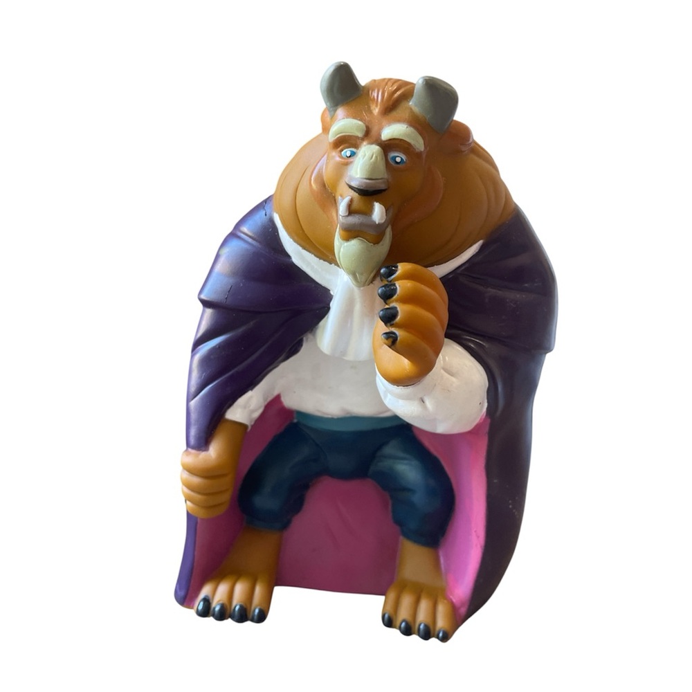Vintage 1992 Pizza Hut Disney Beauty and the Beast Figure Hand Puppet 90's Toys